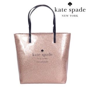 Rose Gold Pink Glitter Sparkle Kate Spade Tote Bag